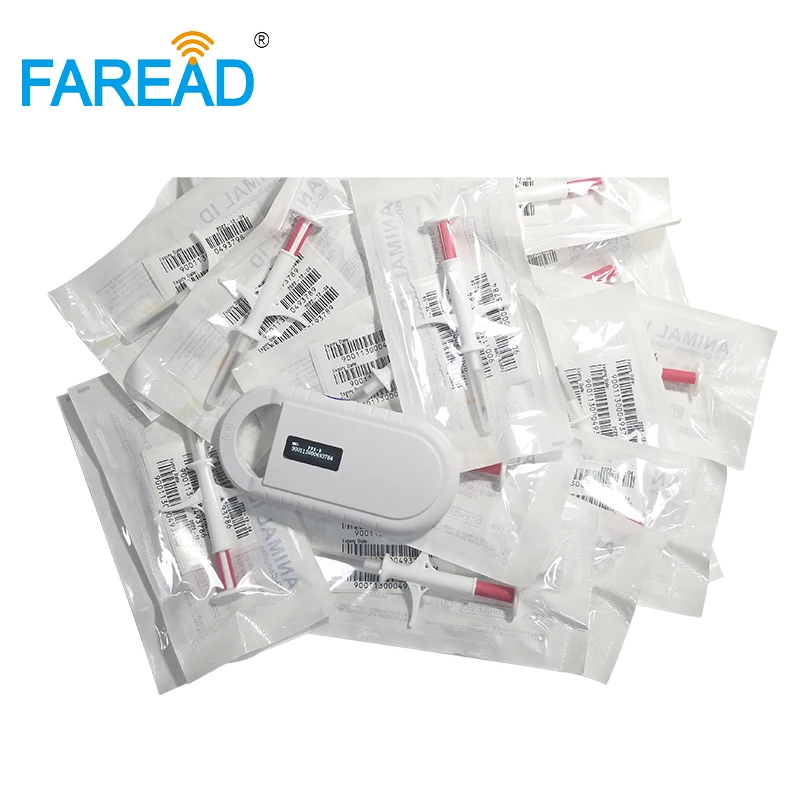 X10pcs ISO11784/85 FDX-B 2,12x12 мм RFID микрочип инжектор домашнее животное шприц с имплантируемые стекло теги чип для ветеринарного ветеринарный шприц