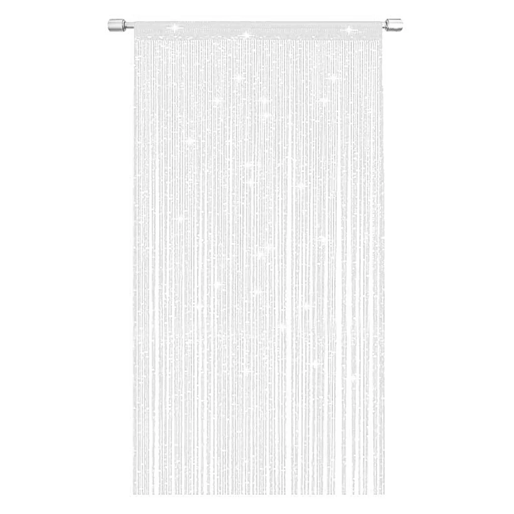 Window Easy Install Room Divider Home Decor Party Hanging Door Curtain Romantic Multi Purpose Tassel String Indoor Fly Screen - Цвет: Белый