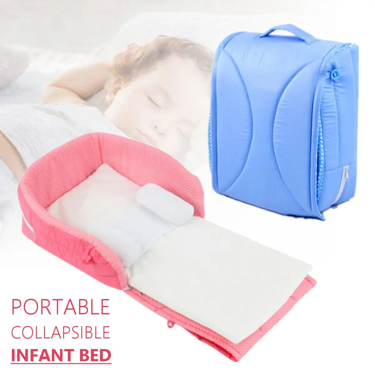 

Multi-function Newborn Portable Travel Foldable Infant Bed Changing Diapers Baby Cot Mummy Pack Bag Newborns Baby Crib 2 Colors