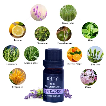 

10ML Floral Fruity Essential Oil for Diffuser Aromatherapy Oil Mint Lemon Lavender Cinnamon Tea Tree Aroma Oil Help Sleep TSLM1