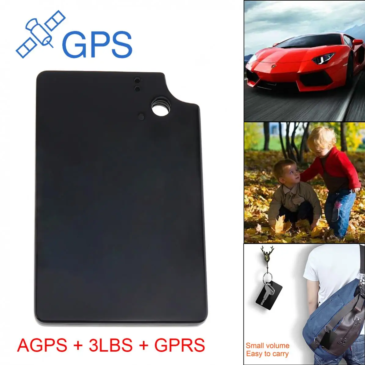 GT012 Ultra-thin Card Shape GPS Tracker Locator Real Time Anti-lost Tracking System for Old Man Children Cars Vehicle