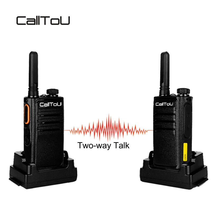 CallToU рация мини 16 канальный портативный Long Range двухстороннее аудио 2 Упак. UHF 400-470 МГц аккумуляторная рации