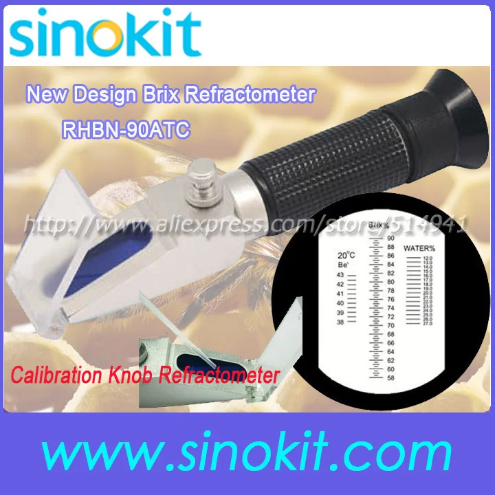 Дизайн Калибровочная ручка три общие индексированные рефрактометр для мёда RHBN-90ATC