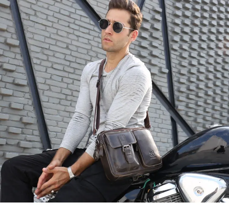 BULLCAPTAIN мужские кожаные портфели для бизнеса модная кожаная 14 дюймов Сумка для ноутбука известный бренд мягкая ручка сумка через плечо