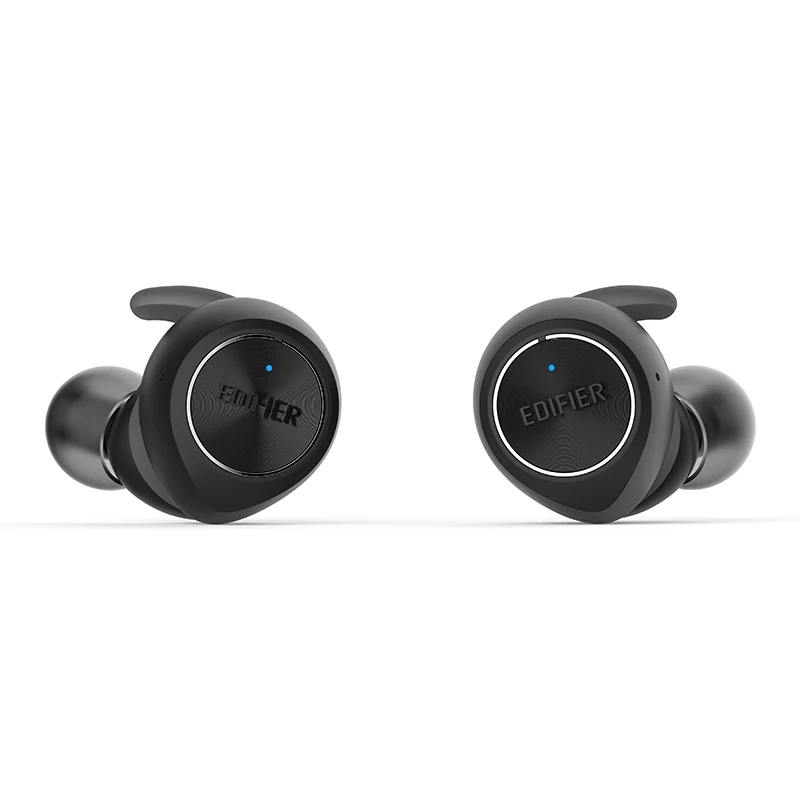 EDIFIER TWS, 3 TWS, настоящий беспроводной Bluetooth V4.2, наушники-вкладыши с зарядным устройством и съемными ушными крыльями, Многофункциональная кнопка - Цвет: Black