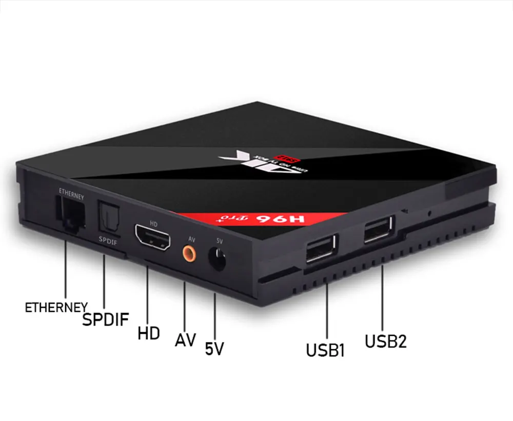 H96 pro plus Android TV Box 2g 16g Восьмиядерный процессор Amlogic S912 DDR3 2 4g + 5 8g doppio WiFi 7 1