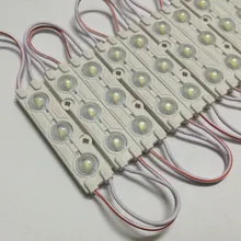 200 шт. DC12V 5630 SMD 3 светодиодный модуль инжекторный Водонепроницаемый IP65 декоративные 5730 жесткие полосы света лампы, белый, красный, зеленый, синий