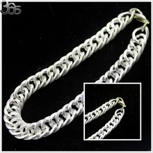 ; набор из 10 прядей 9x11 мм Высокое качество ILVER покрытием для мужчин ювелирные изделия на крючках, с цепочками браслет 7,5"