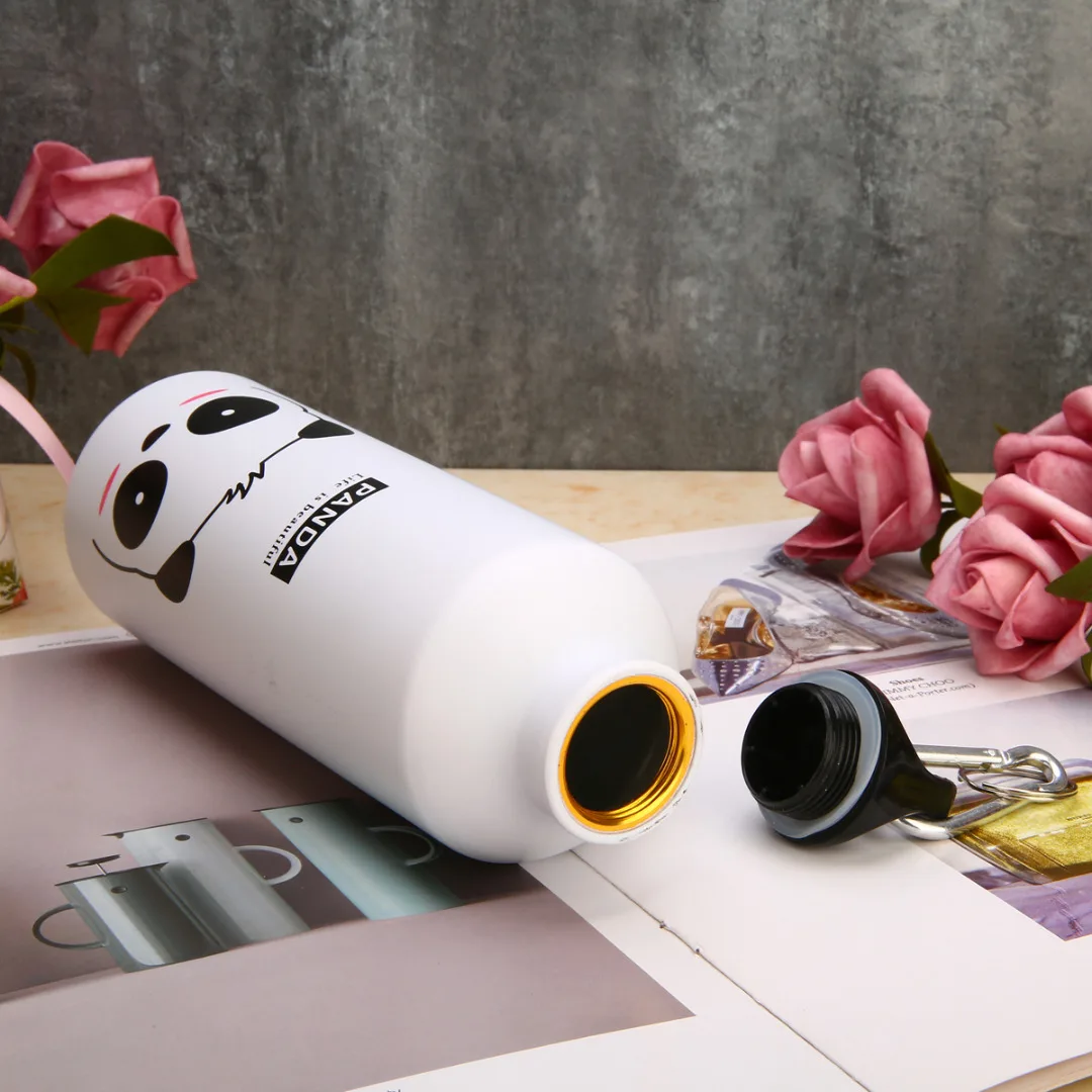 Portable Outdoor Sports 500ML Bicycle Water Bottle Cycling Bicycle Camping Cartoon Aluminum Alloy Water Bottle High Quality