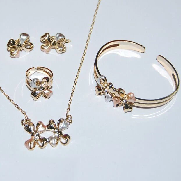 Lovly Baby Girls Jewelry Sets Children Gifts Gold Color Kids Jewelry