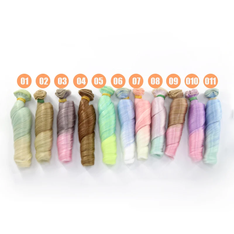 Doll Wig Accessories 1 piece 15*100CM baby hair 1/3 1/4 1/6 1/12 natural gradient ramp baby hair diy