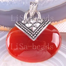 Новинка Модные ювелирные изделия 32x42 мм овальные бусины натуральный красный сердолик кулон 1 шт K1144