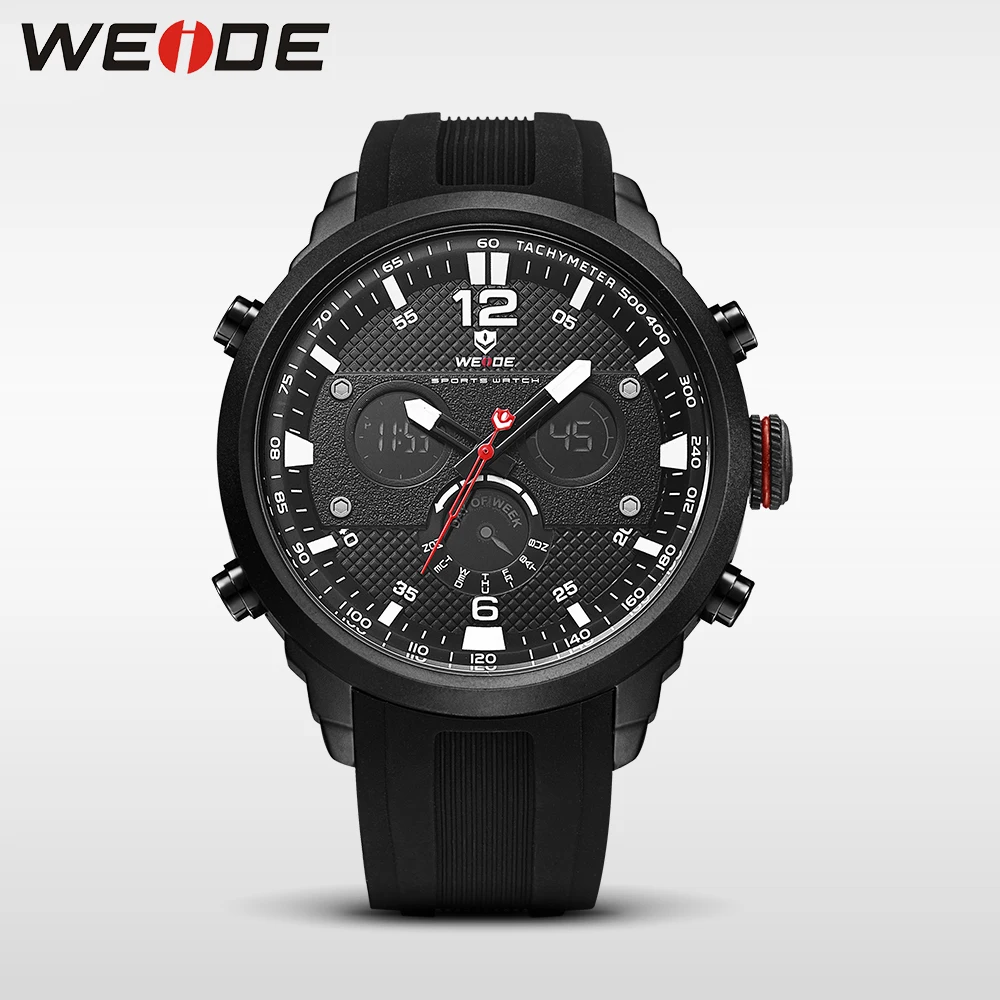 WEIDE lcd мужские часы спортивные цифровые люксовый бренд черная армия кварцевые