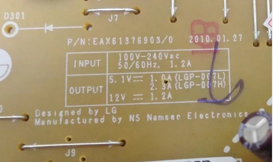 original New Power supply EAX61376903 TU68C8 3B AIP 0198 for W1946 E148279 W2246SW W2246S BFW all 1