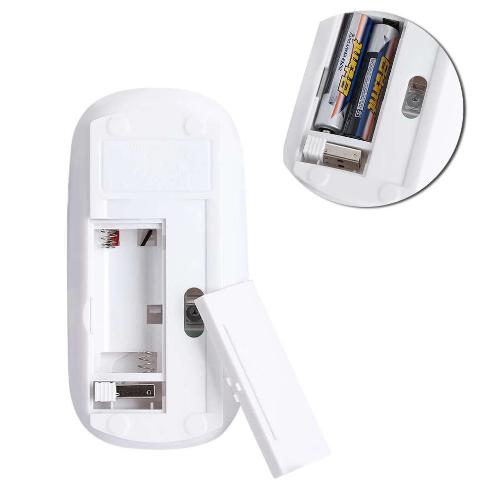 Ультратонкая оптическая беспроводная мышь 2 4 ггц с USB приемником для ноутбука пк