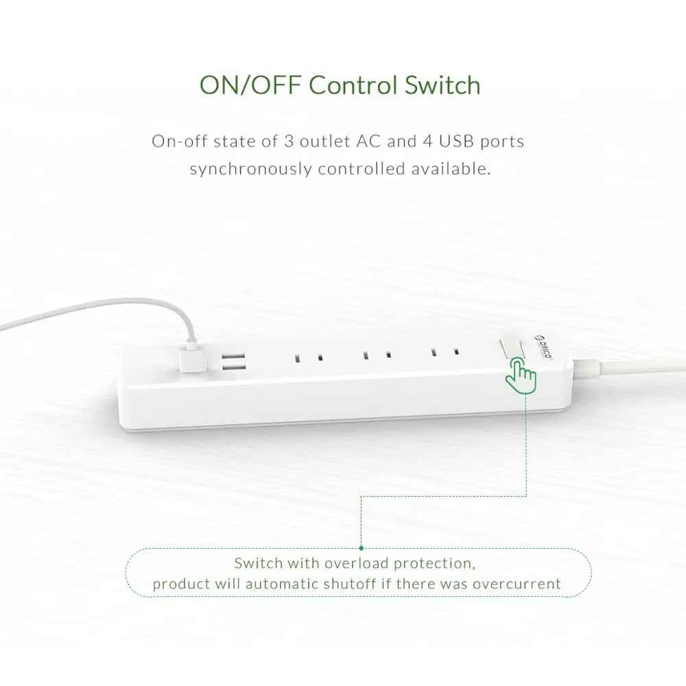 ORICO power Strip 3 AC 2 usb порты Stekker JP вилки удлинитель разъемы Multiprise USB|Удлинители
