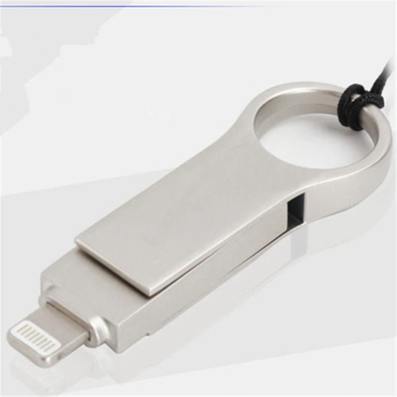USB флеш-накопитель для iPhone 6 7 Plus 8 5S ipad металлический HD карта памяти двойного