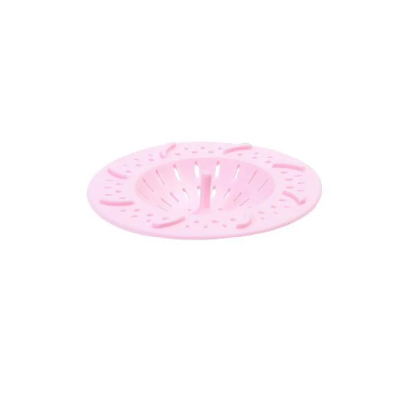 Пластик Слив для кухонной раковины слив в ванной раковины Крышка для дренажа решетка для раковины канализационные ситечко для душа Аксессуары для ванной комнаты - Цвет: Розовый