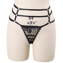 Харадзюку, черные трусики, женские сексуальные нижние трусы, кружевное нижнее белье, 90 s, женское БДСМ белье, костюмы