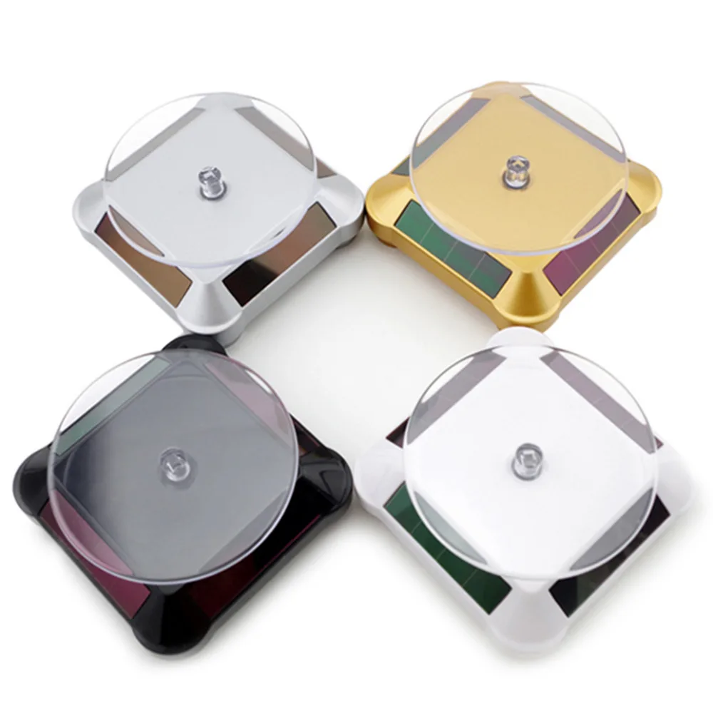 

1 PC Solar 360 Turntable Rotating Showcase Jewelry Watch Ring Display Stand Jewelry Accessories
