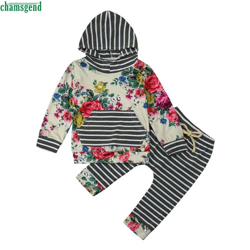 New dropship cute fashion 2pcs Toddler Baby Boy Girl Clothes Set Floral
