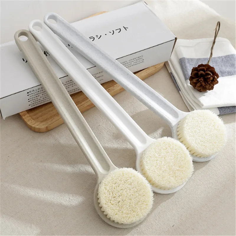 Long handle non slip bath brush soft brush head bath brush back artifact shower brushin Bath