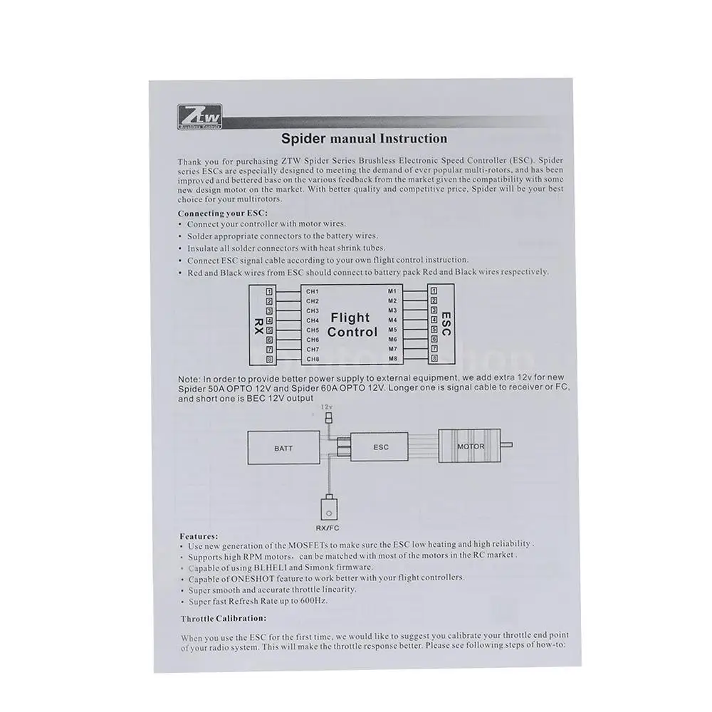 Surpass hobby ZTW 30A 2 6S LiPo Battery Brushless ESC Speed Controller with  for RC Muticopter-in Parts & Accessories from Toys & Hobbies on  Aliexpress.com ...