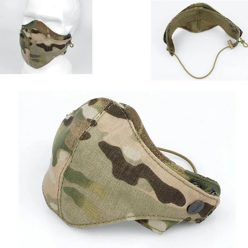 

2017 Multicam Military Cordura Half Face CP Camouflage mask Ripstop Tactical MC mask Protective half mask