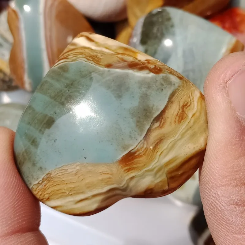 DHXYZB 2 шт. натуральные красочные морские камни океанской яшмы кристалл в форме