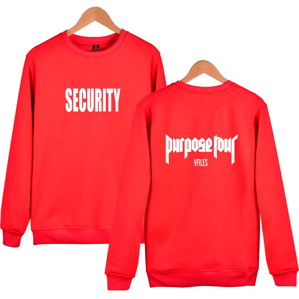 LUCKYFRIDAYF Justin Bieber SECURTITY hoodies Mens /Womens sweatshirt out wear for winter and autummn Black XXXXL Plus Size