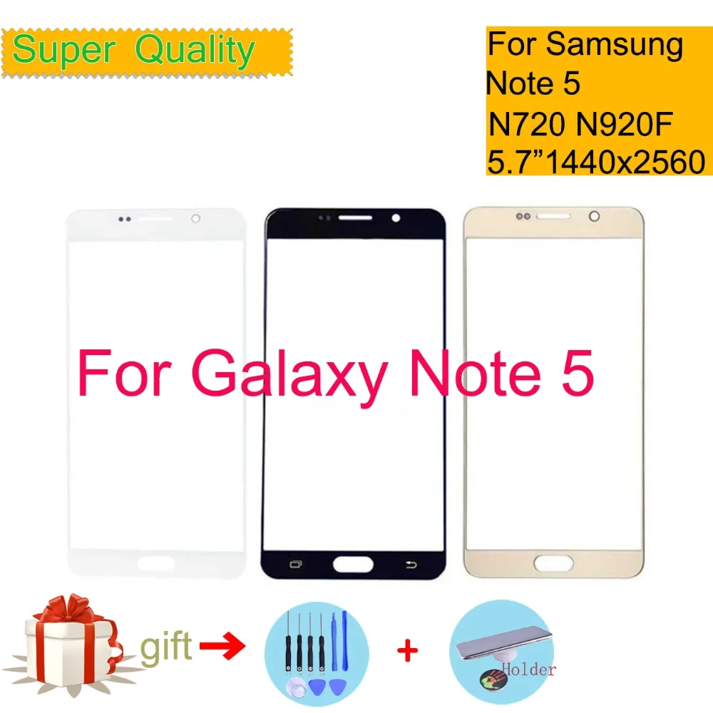 

Super Quality For Samsung Galaxy Note 5 N920 N920F Touch Screen Front Glass Panel TouchScreen LCD Outer Lens 5.7" Replacement