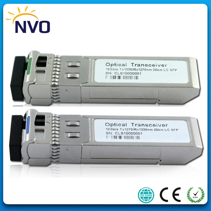 

Free Shipping 5Pair/lot,10GBASE-LR Optical Module 10G 1270nm/1330nm 20km DDM WDM BiDi SFP+ LC Fiber Optical Transceiver