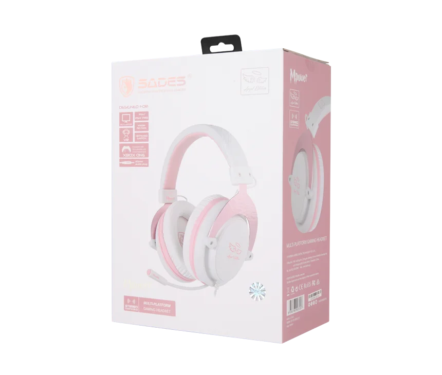 Sades gaming headset fones de ouvido 3.5mm