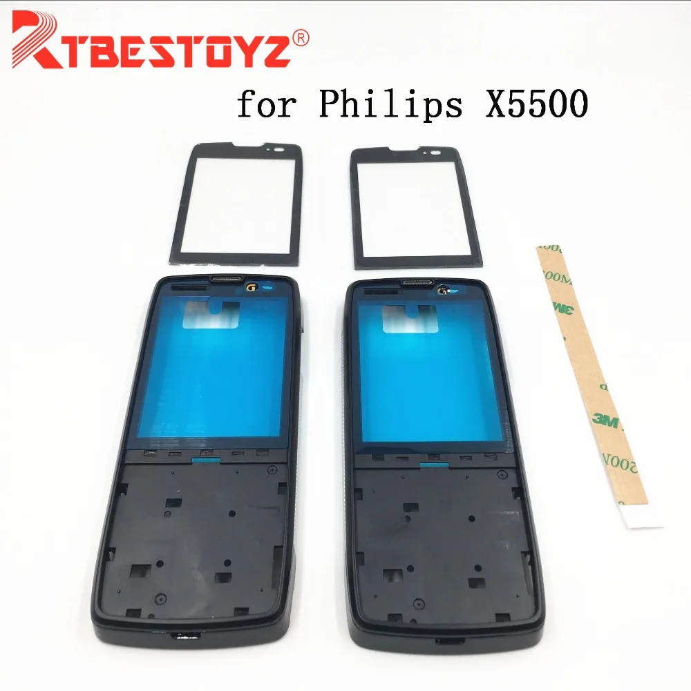 

RTBESTOYZ for Philips X5500 CTX5500 Touch digitizer Glass Screen +Front housing black by free shipping