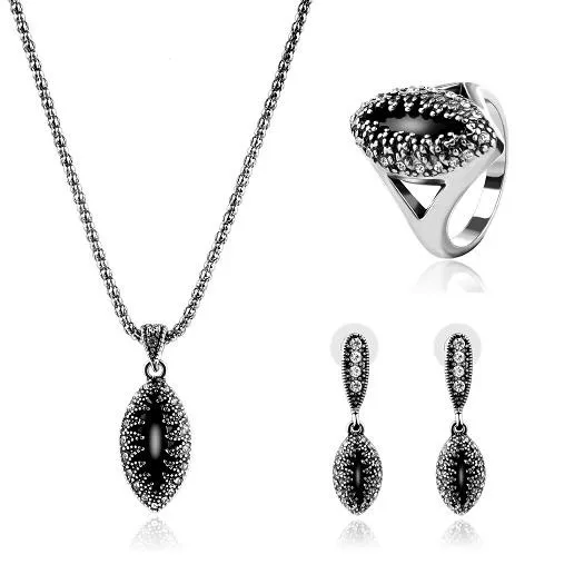 H:HYDE Silver Jewellery Sets Rhinestone Stone Jewelry Set