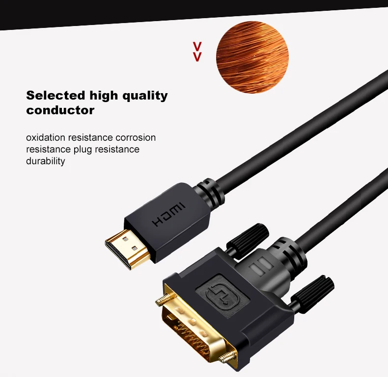 Dvi к Hdmi конвертер 4K Dvi-d к Hdmi pin адаптер двунаправленный DVI D Мужской к HDMI кабель конвертер к DVD lcd HDTV xbox 3 м