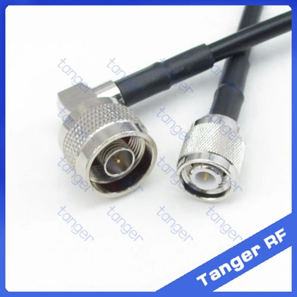 

Hot Selling Tanger TNC male plug to N male plug right angle RF RG58 Pigtail Jumper Coaxial Cable 20inch 50cm with High Quality