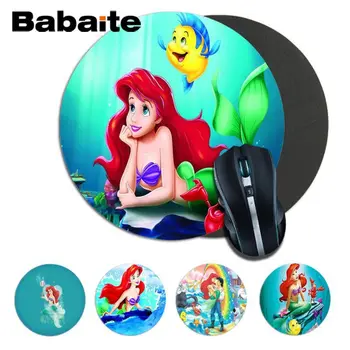 

Babaite Vintage Cool Princess Ariel Little Mermaid Mousepad Size for 20*20cm 22*22cm round mousepad Rubber Rectangle Mousemats