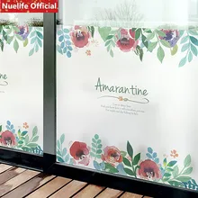 Акварельный цветочный узор Электростатическая пленка «замороженное стекло» гостиная спальня ванная комната для детей детский сад ПВХ пленка для окон