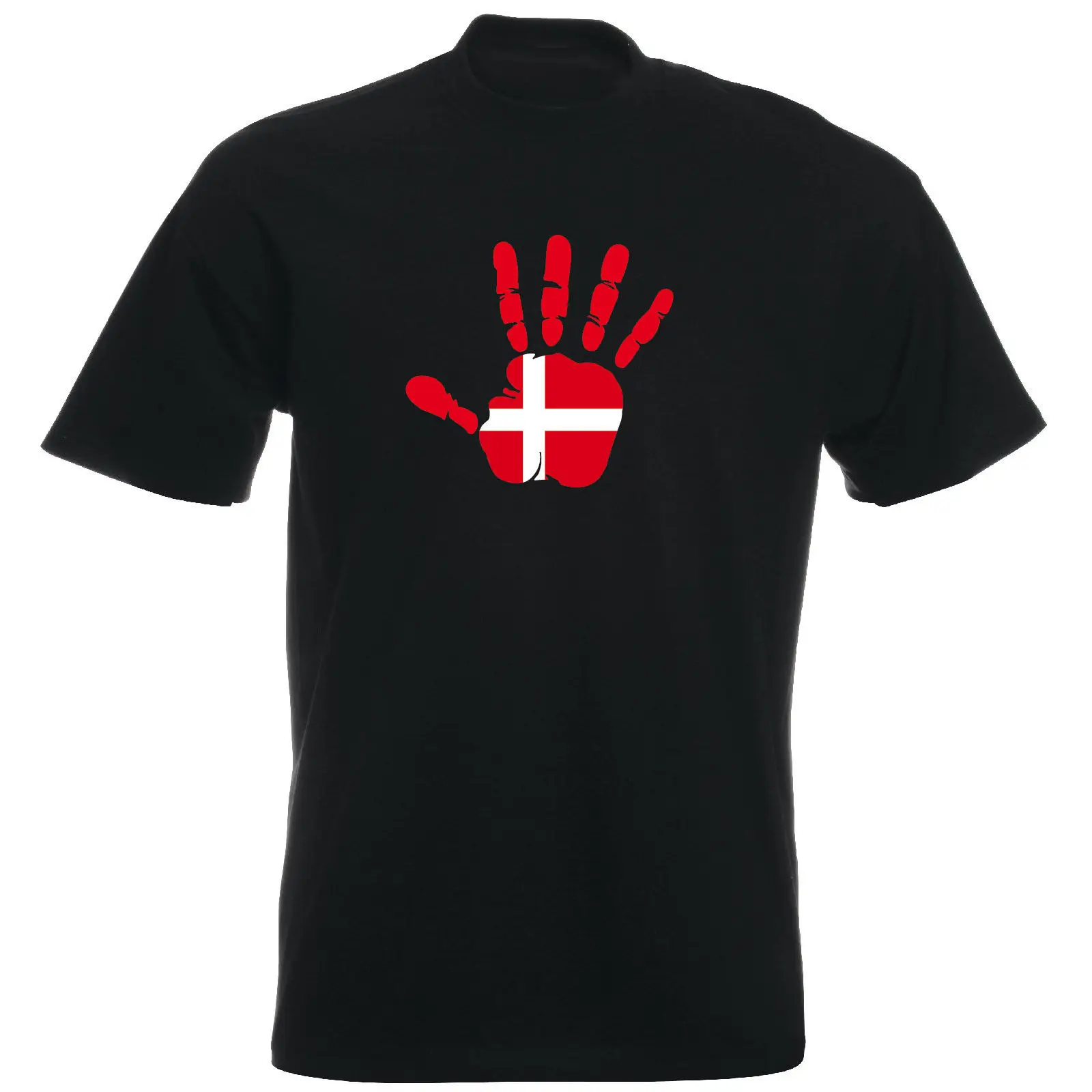 Printed Man Fashion Round Collar T Shirt Denmark - T-Shirt Handprint Palm Hand Print Men'S Flag Hip Hop Clothes | Мужская одежда