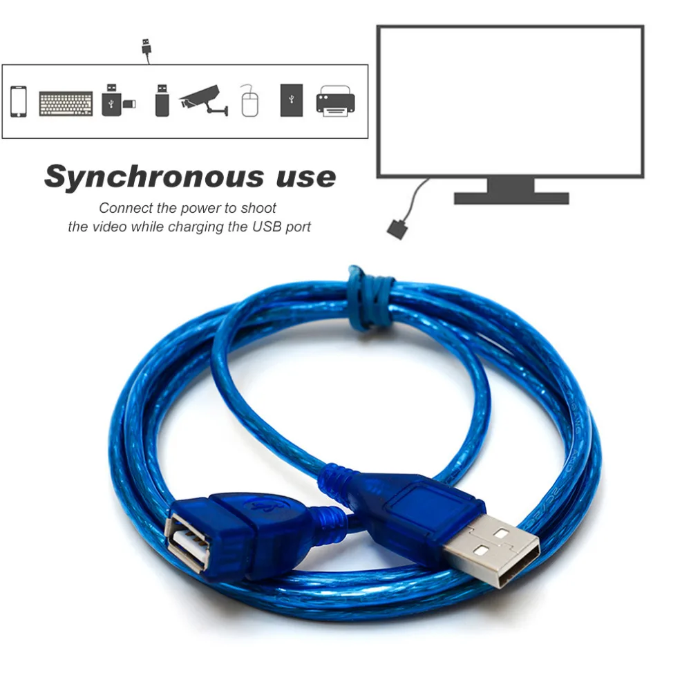 JINCHI 1 м/1,5 м/2 м супер длинный USB 2,0 Мужской к женскому Удлинительный кабель высокоскоростной USB удлинитель передачи данных кабель синхронизации для ПК