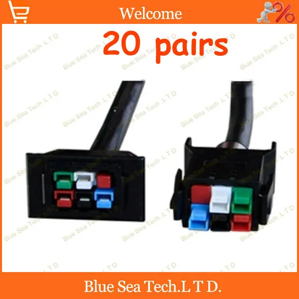 

20 pairs New 6Pin 30A 600V 6 pole Power Connector module Battery Plug kits For UPS forklift electrocar ect.