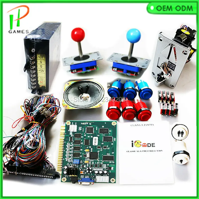 60 in 1 PCB Classical Arcade Game Kit DIY Arcade Parts Game With Coin