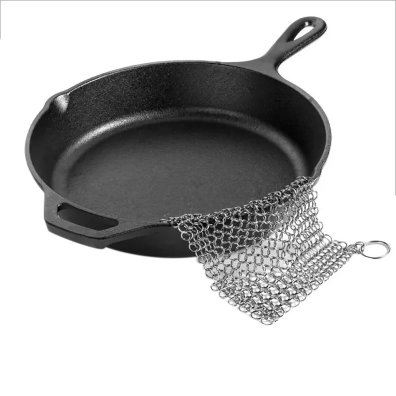 Stainless Steel Scrubber Steel Cast Iron Cleaner Cookware Cleaning