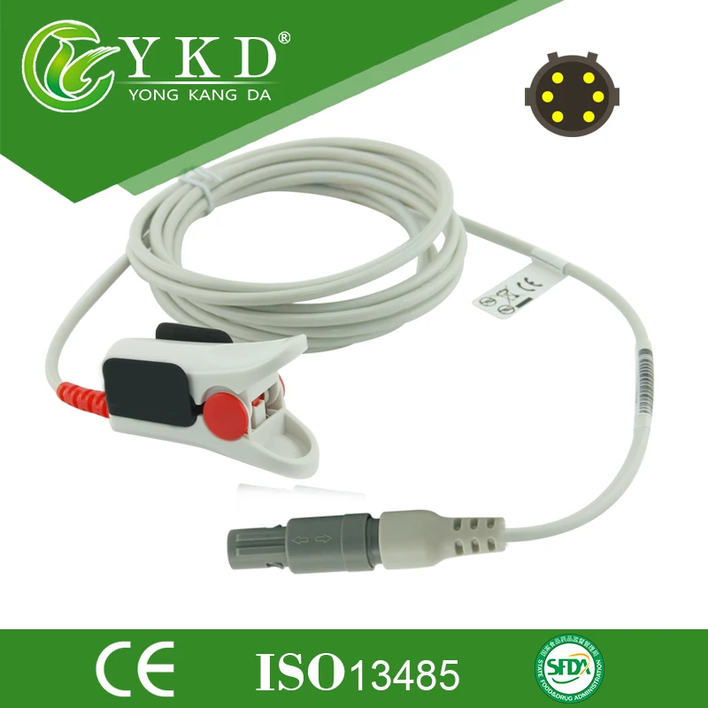 

Direct Resuable Compatible PM 9000 express Adult Finger Clip SpO2 Sensor 3m 6Pin