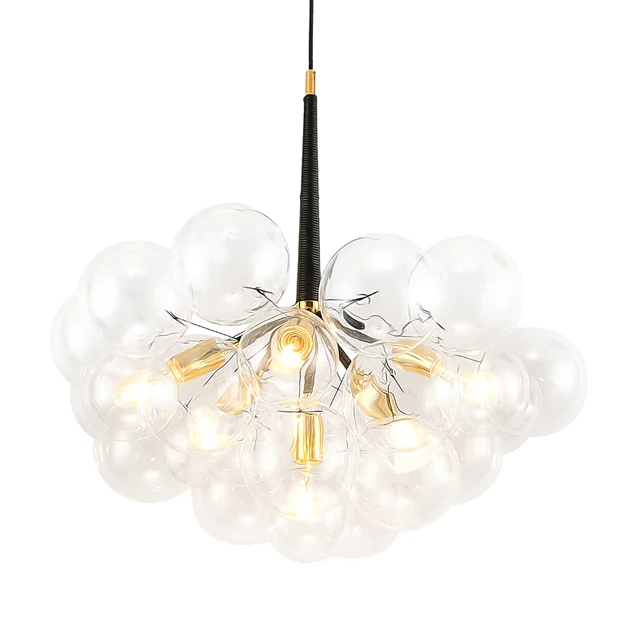 American Pelle Bubbles Glass E27 Led Chandelier Lamparas Fixtures American Pelle Bubbles Glass E27 Led Chandelier Lamparas Fixtures Post Modern Minimalism Re Pendant Lighting