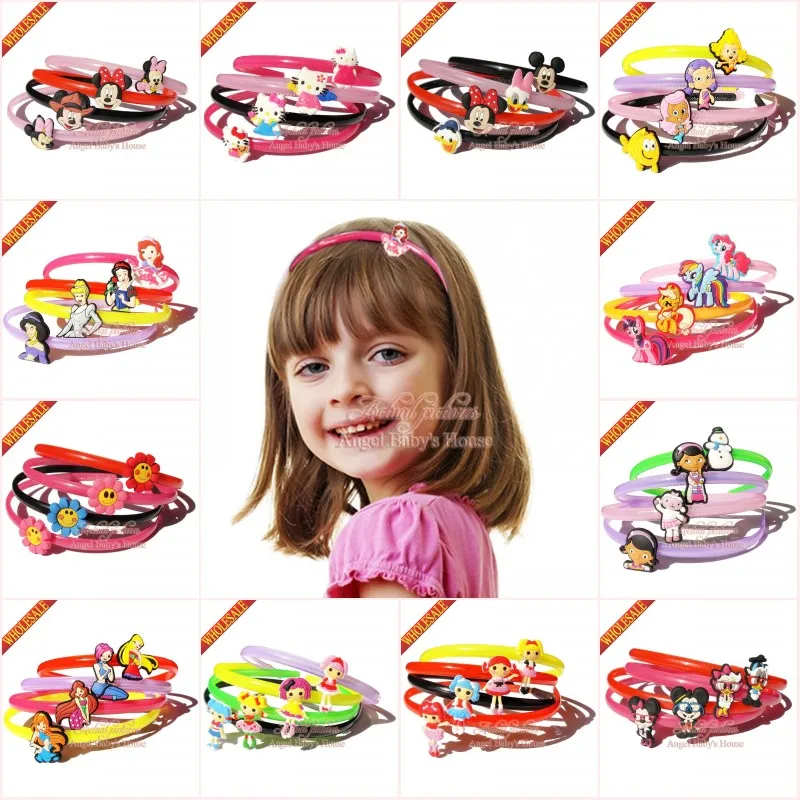

New Arrival 4pcs/1lot hair clasp cartoon headband girl head band hair accessories Hair Band cartoon rubber band for girls gifts