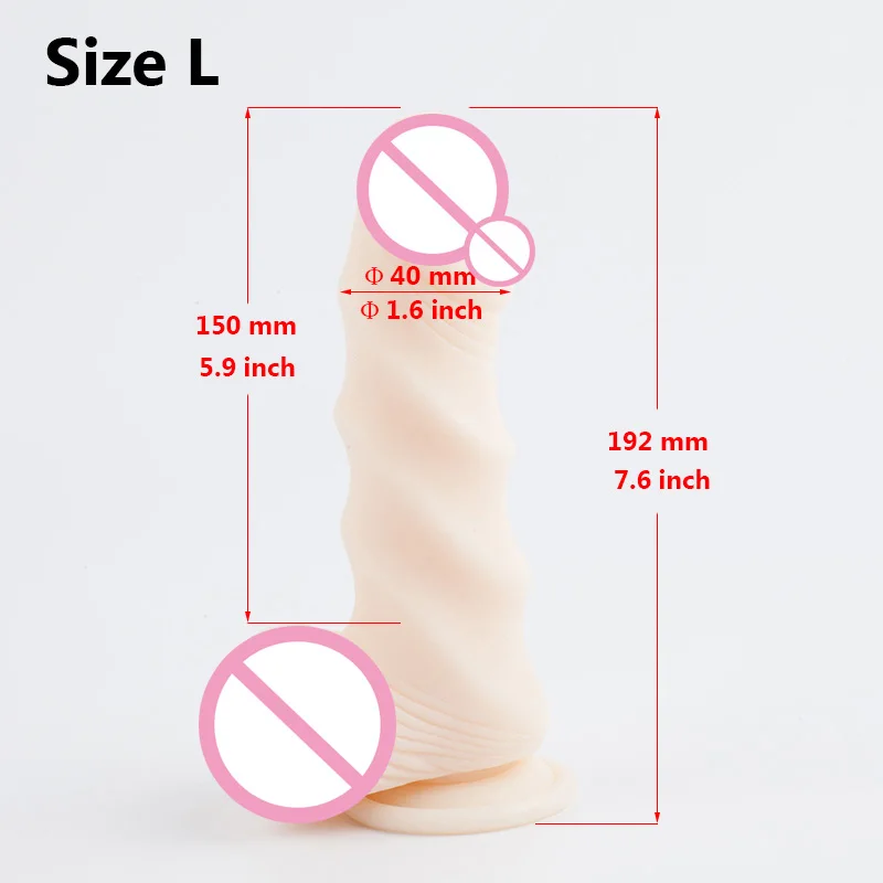 Leten Super Muscle Dildo Realistic, Medical Silicone Lifelike Soft Strapon Penis Suction Cup Sex Toys for Woman Sex Products