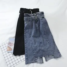 Новые летние джинсовые женские юбки нерегулярные скольжения sexy lady blue обтягивающая юбка наивысшего качества