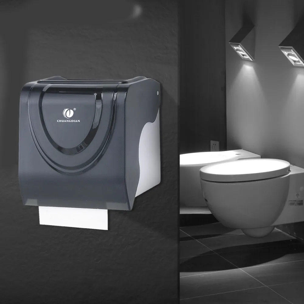 

Tissue Box Modern ABS Hanging Type Tissue Canister Gray Tissue Holder Kitchen Bathroom WC Roll Paper Box Waterproof Canister